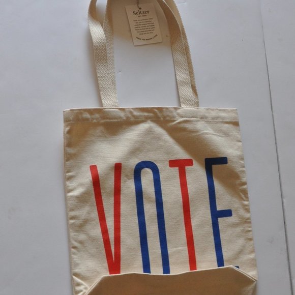 "VOTE" TOTE BAG RED WHITE BLUE - Picture 2 of 5